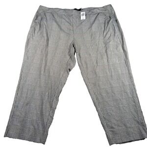 Torrid Womens Relaxed Pull Taper Ponte Plaid Pants 5X (FITS 49 X 26.5)  NEW